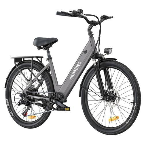 Vélo Électrique Hillmiles Milecity1, Moteur 250 W, Batterie 36 V 13 Ah, Pneu 26 Pouces, Vitesse Maximale 32 Km/H, Autonomie Maximale De 100 Km, Shimano 7 Vitesses, Frein À Disque Mécanique - Gris