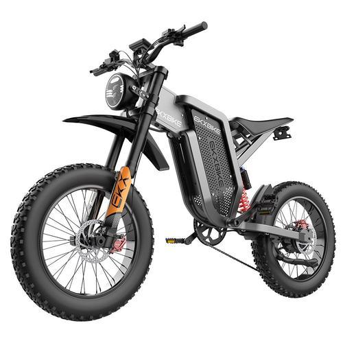 Ekxbike X21 Vélo Électrique, Moteur 2000 W, Batterie 48 V 35 Ah, Pneu Large 20 X 4, Vitesse Maximale 55 Km, Autonomie Maximale 150 Km, Frein Hydraulique, Amortisseur Hydraulique, Shimano 7 Vitesses